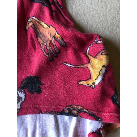 VINTAGE : 80’s Horse cropped high low tank top XS - Picture 2 of 5